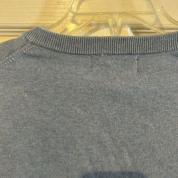 Banana Republic Premium Luxury Blend 100% Cotton V Neck Sweater L - Picture 5 of 8